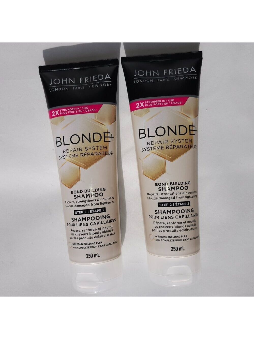 JOHN FRIEDA BLONDE + Repair System SHAMPOO x 2 BNIP 250ml each